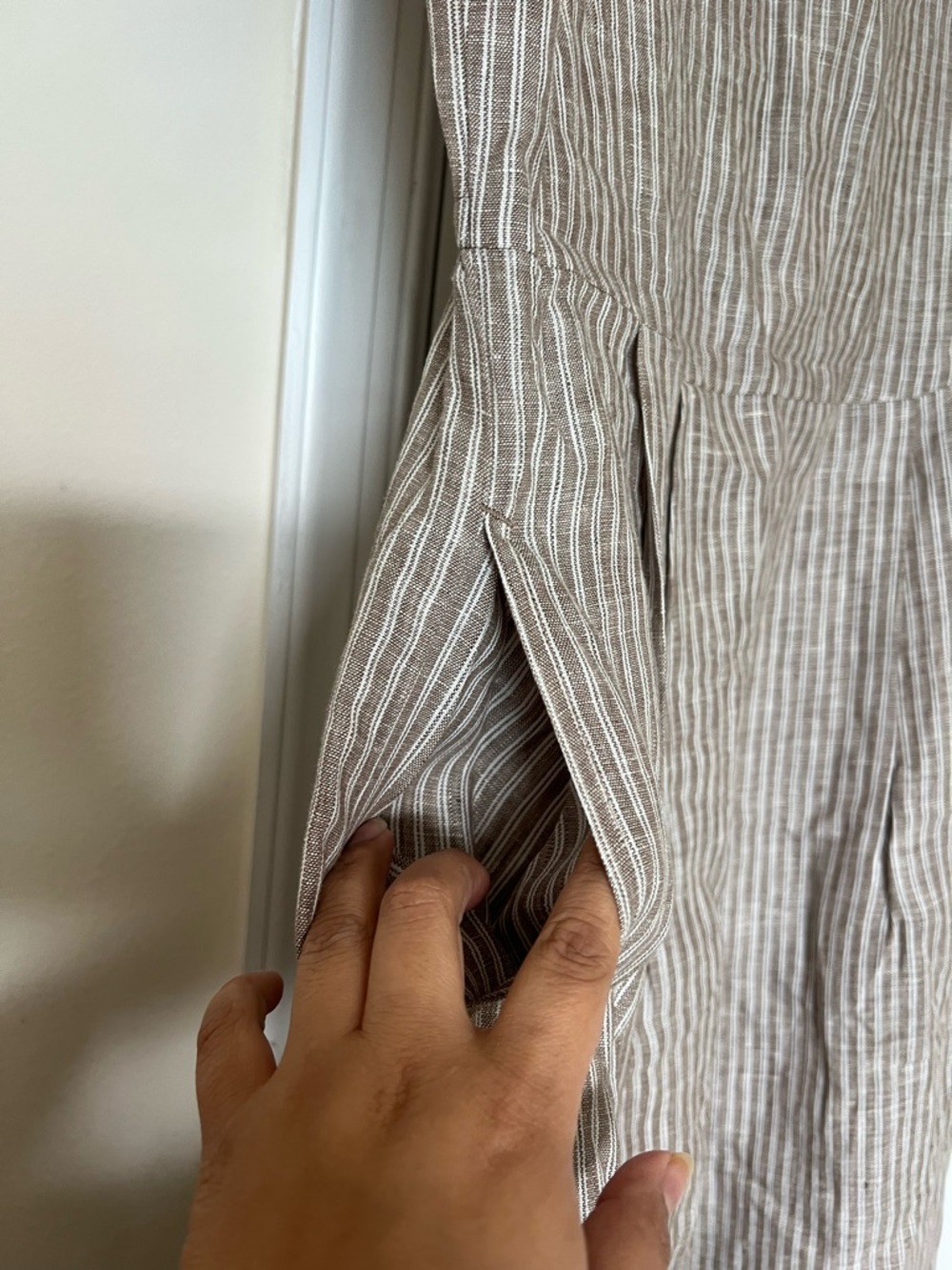 Striped Short-Sleeve Midi Dress - Picture 4 of 5